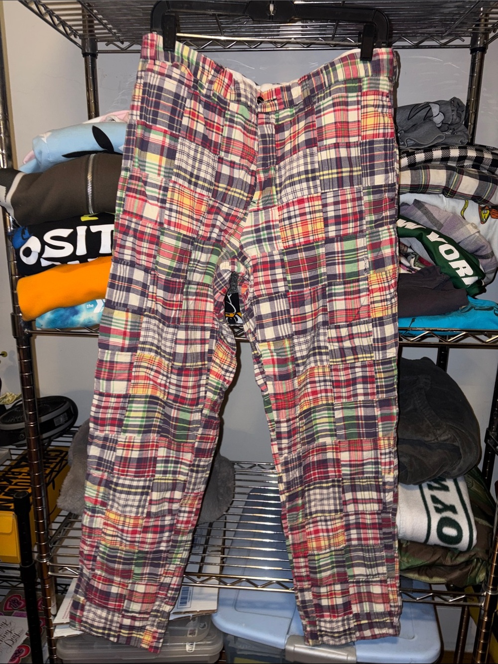 Polo by Ralph Lauren Multicolor Plaid Patchwork Pants